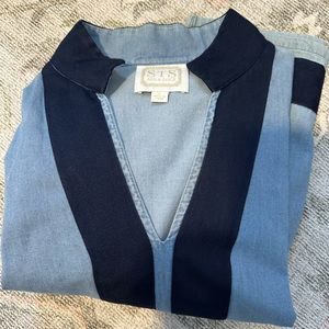 Sail to Sable LS chambray dress